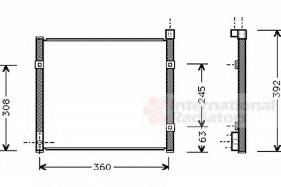 VAN WEZEL 25005095 -  Конденсатор, кондиционер